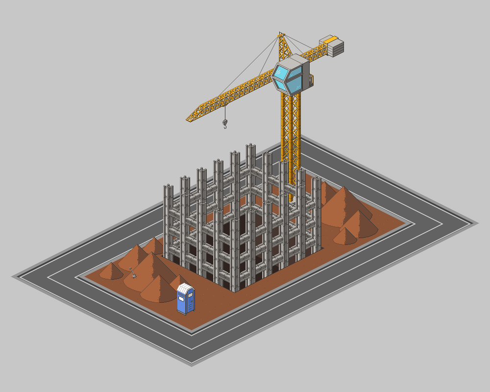 Pixel Art Crane