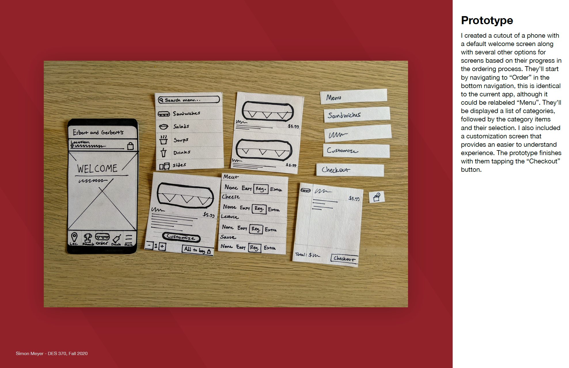 Takeout Prototype