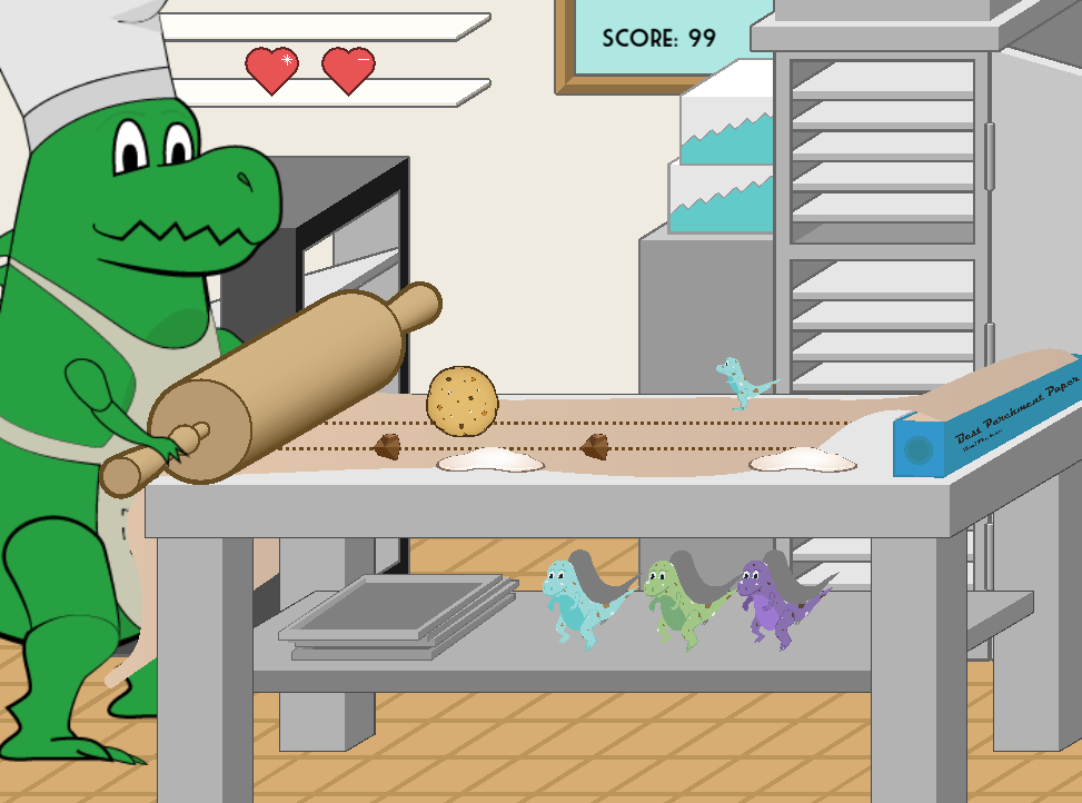 T-Rex Cookie Rescue Screenshot